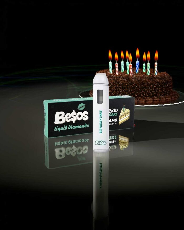 Birthday Cake Besos Cart - 2G Hybrid Besos Disposable
