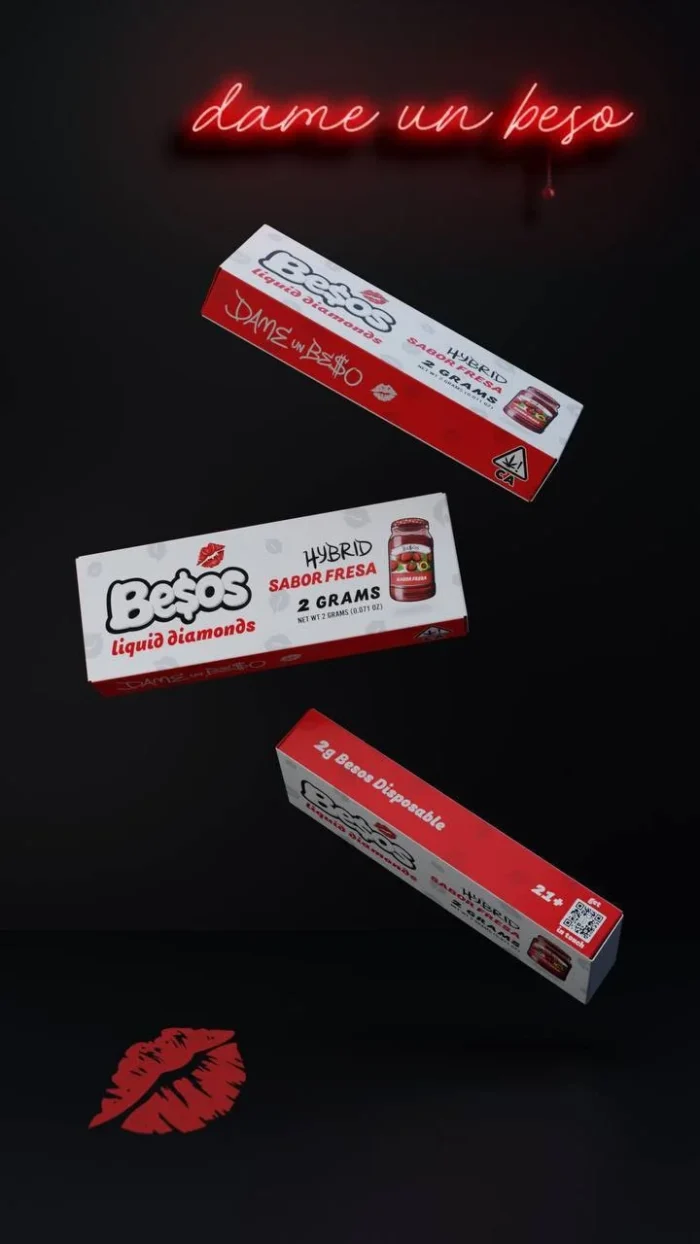 Sabor Fresa Besos Cart - 2G Hybrid Besos Disposable Vape