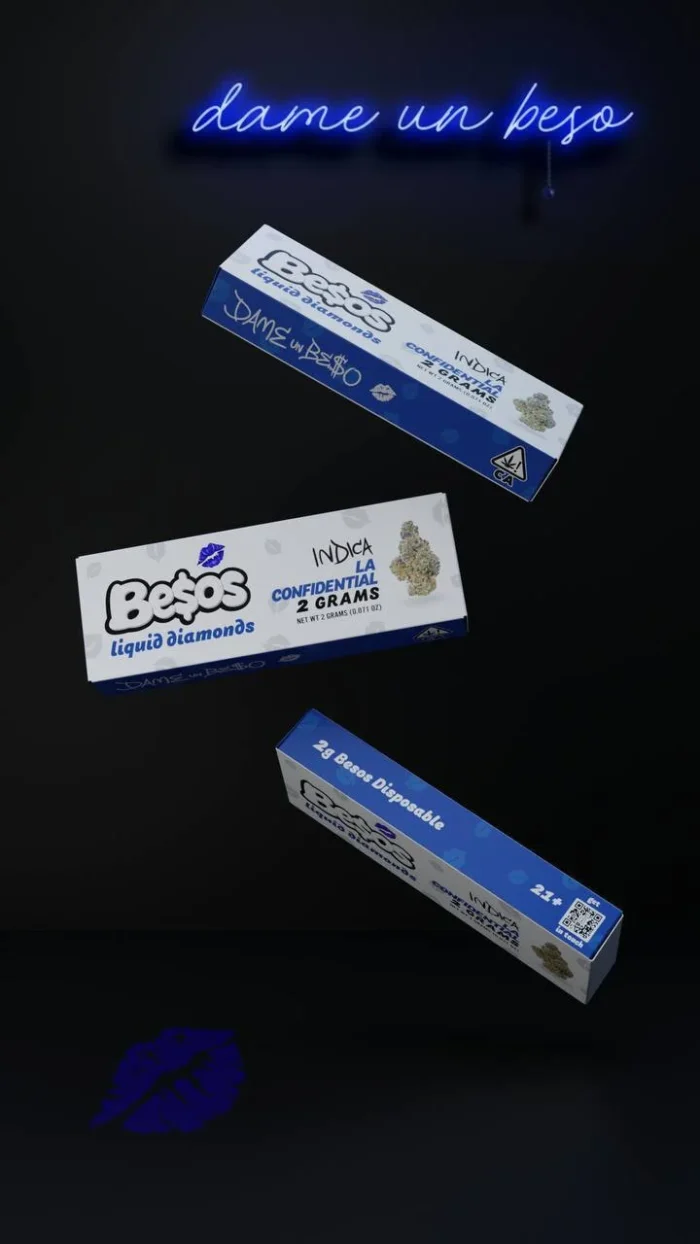 La Confidential Besos Cart - 2G Indica Besos Disposable Vape